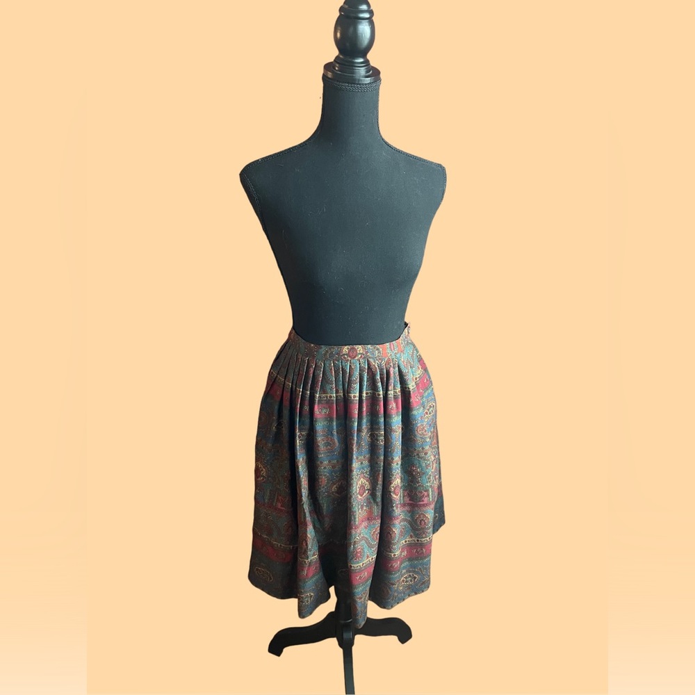 Vintage Ralph Lauren paisley Wool equestrian skirt